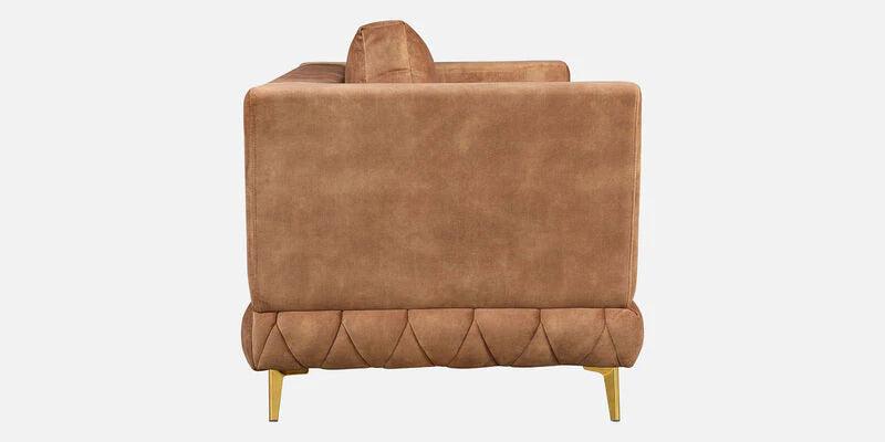 Velvet Fabric 2 Seater Sofa In Brown Colour - Ouch Cart 