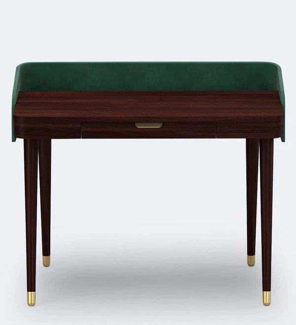 Hannah Affair Study Table in Dark Walnut Finish - Ouch Cart 