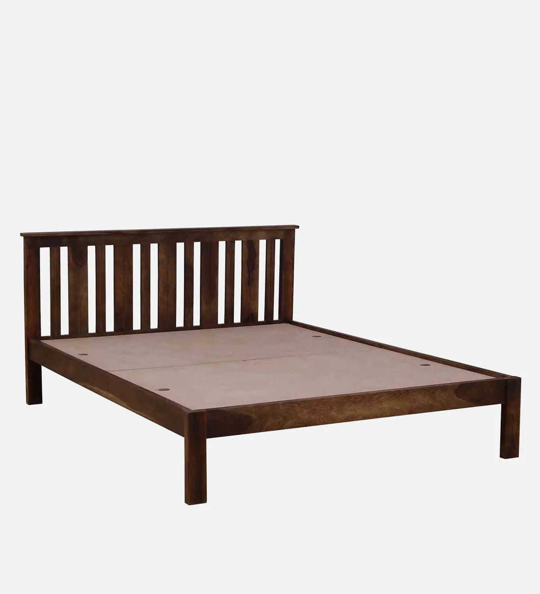 Sheesham Wood King Size Bed In Provincial Teak Finish - Ouch Cart 