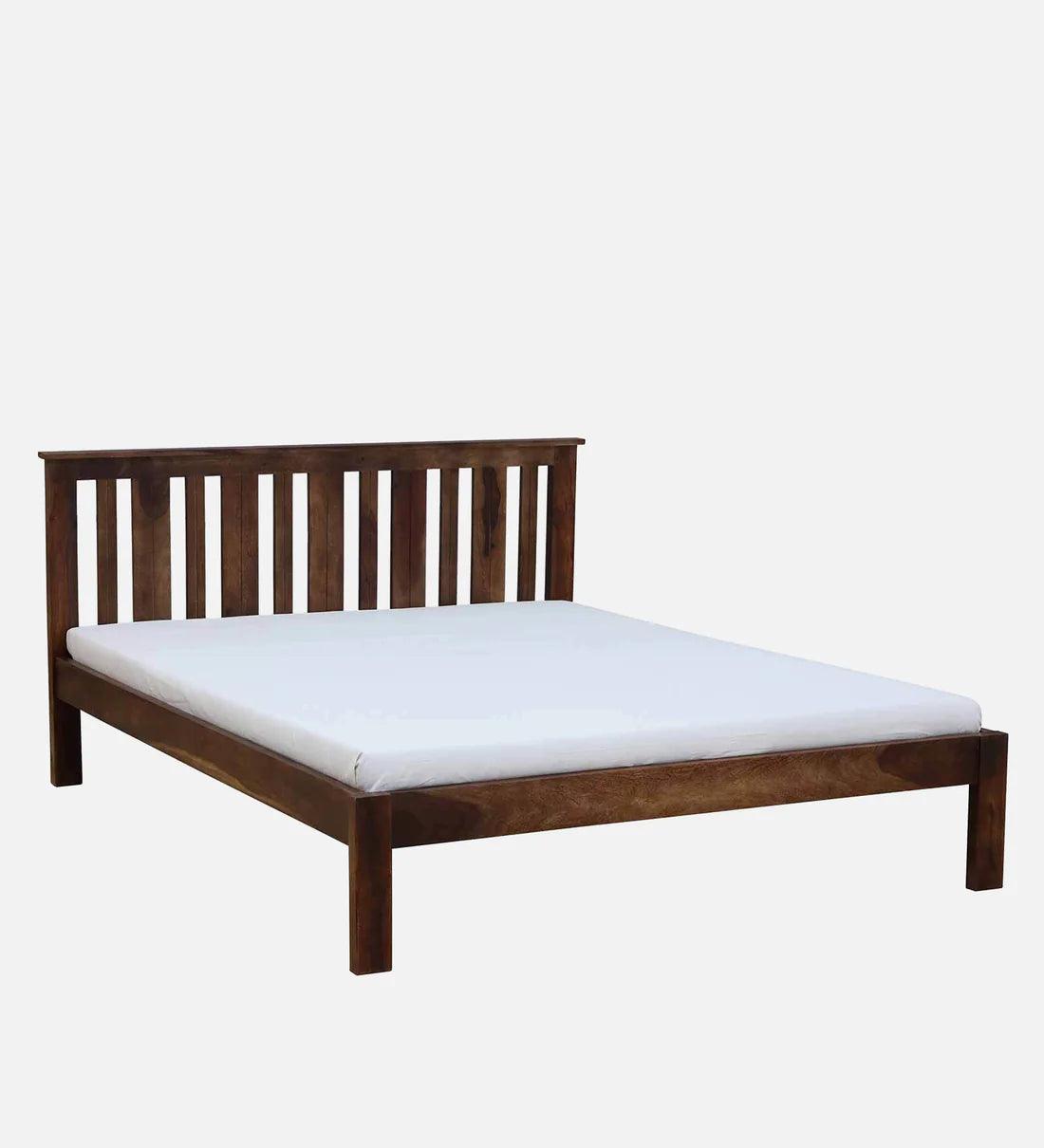 Sheesham Wood King Size Bed In Provincial Teak Finish - Ouch Cart 