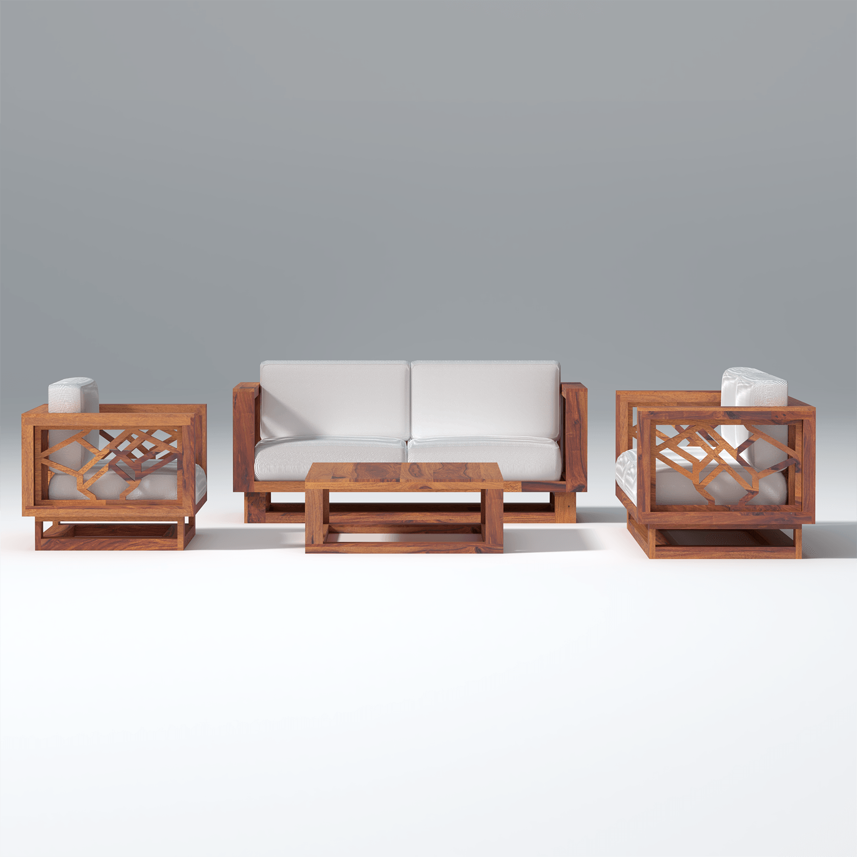 Cushy lounger Sofa Set with Coffee Table - Ouch Cart 