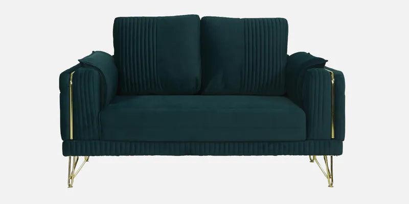 Velvet 2 Seater Sofa in Teal Blue Colour - Ouch Cart 