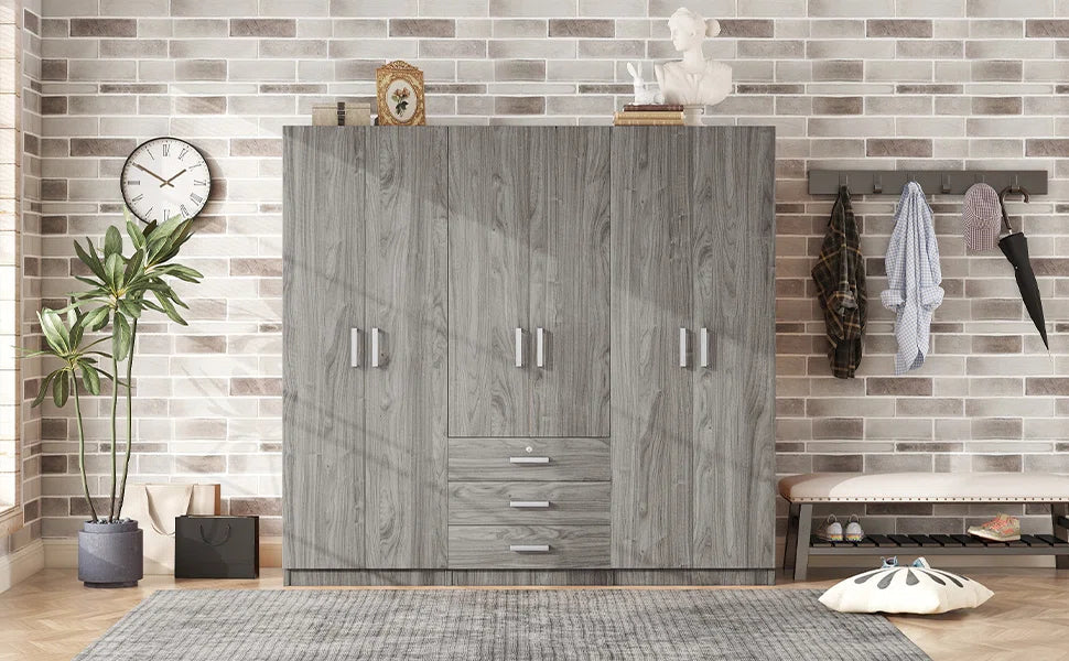 Eford 6-Doors Armoire with 3 Drawers