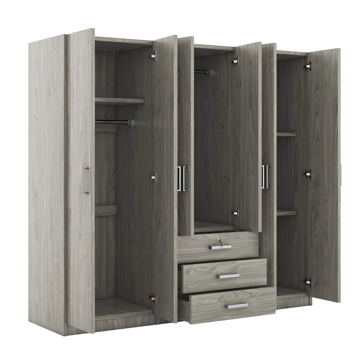 Eford 6-Doors Armoire with 3 Drawers