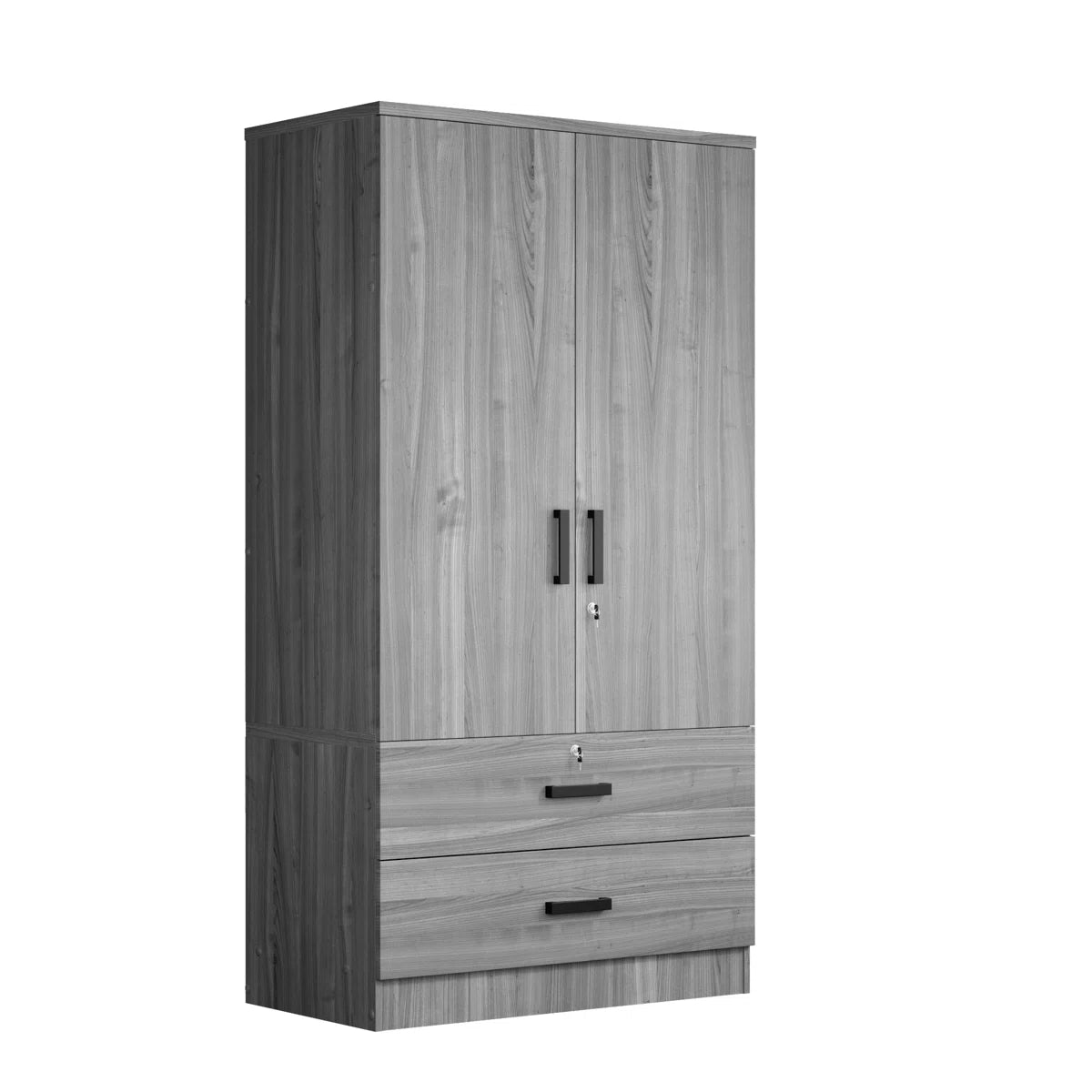 Scottie Armoire 2-Door Wardrobe with 2-Drawers New Design