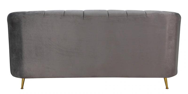 Velvet 3 Seater Sofa In Fossil Grey Colour - Ouch Cart 