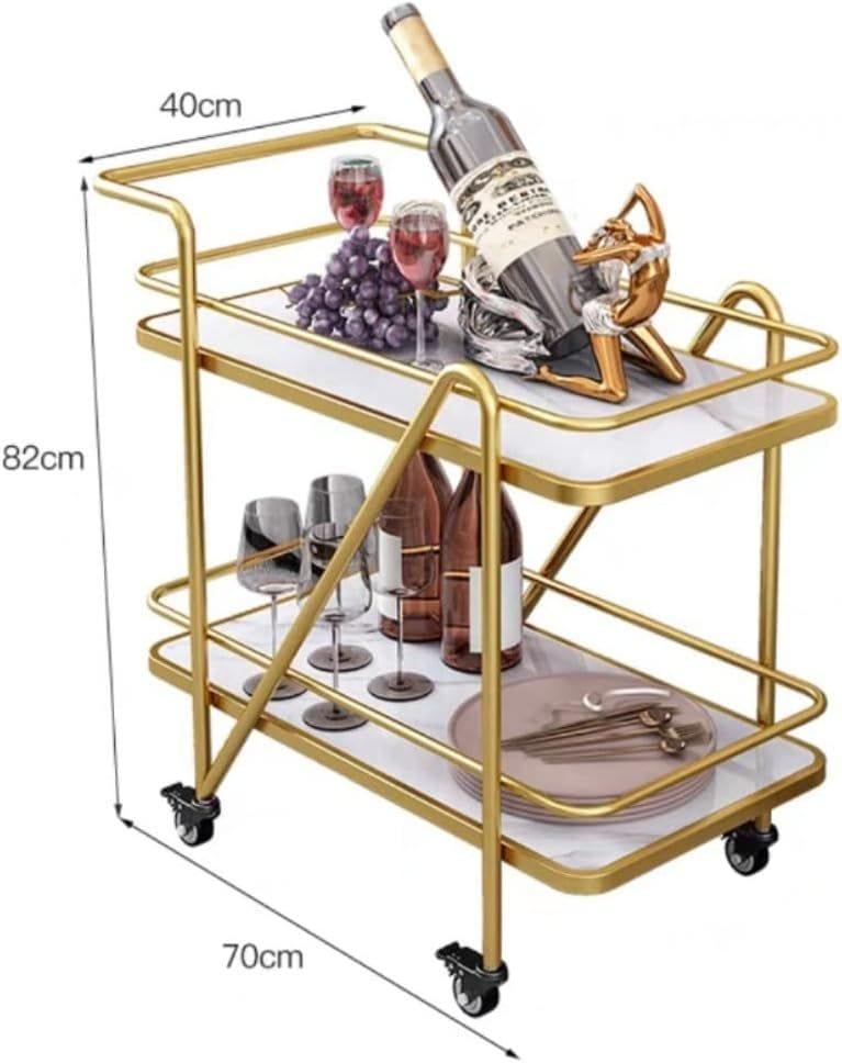 NR Rolling Kitchen Cart,Kitchen Trolley Cart on Wheels,Open Storage Shelves, Locking Casters, for Kitchen/Restaurant/Bathroom/Hotel. - Ouch Cart 