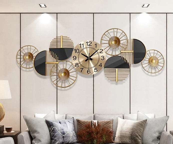 Golden Black Dial Wall Clock