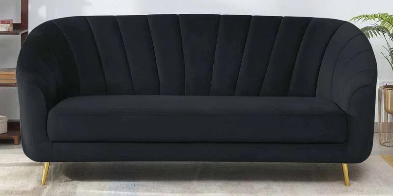 Velvet 3 Seater Sofa In Fossil Grey Colour - Ouch Cart 