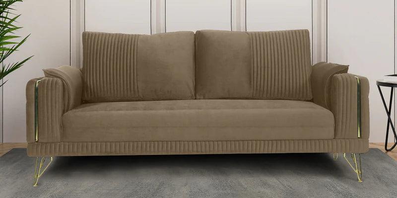 Velvet 3 Seater Sofa in Teal Blue Colour - Ouch Cart 