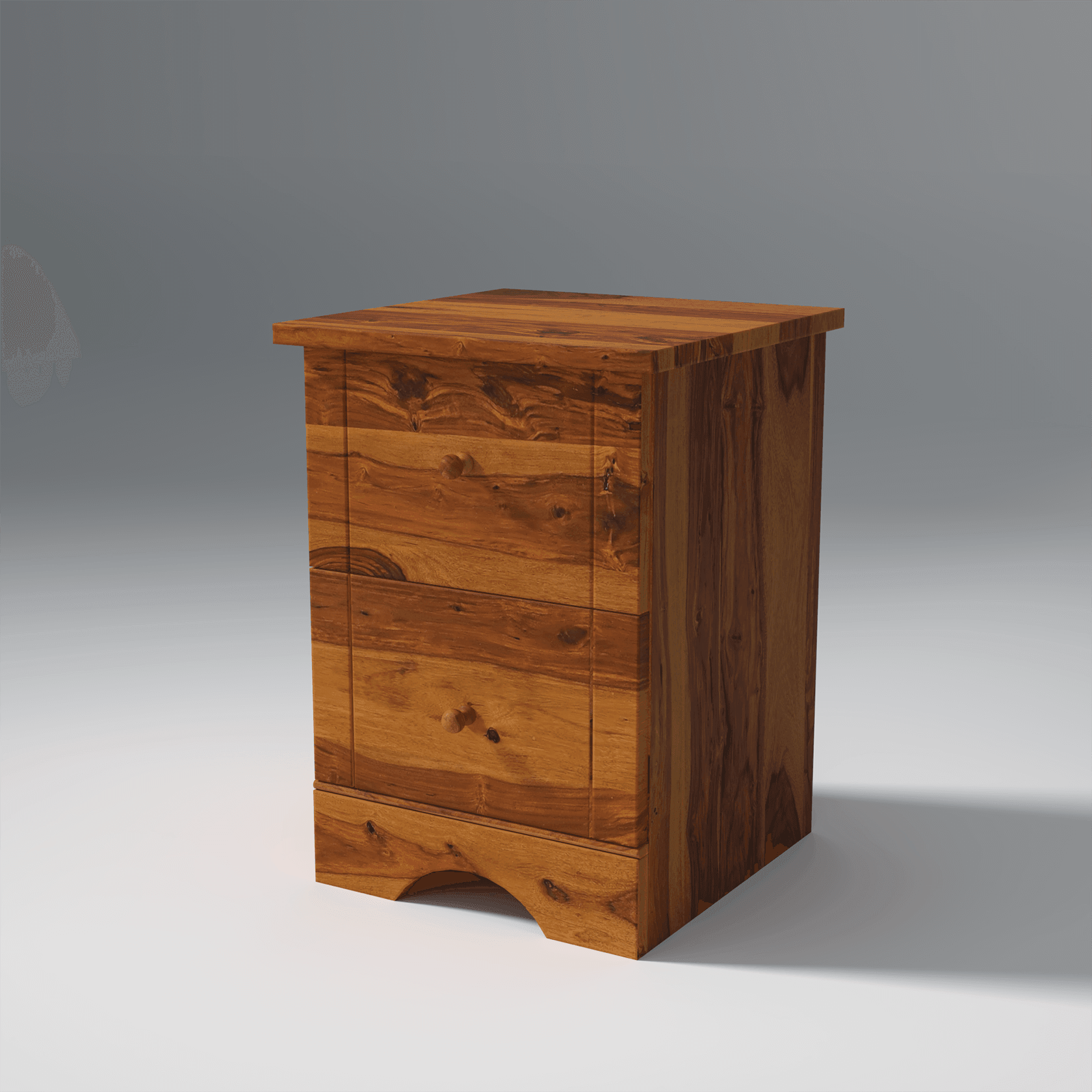 Glamour Mango Wood Dresser Table 2 drawers In Walnut