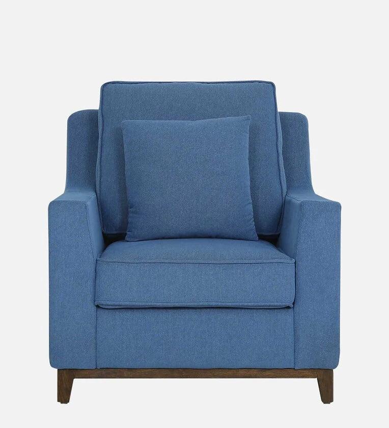 Fabric 1 Seater Sofa In Denim Blue Colour - Ouch Cart 