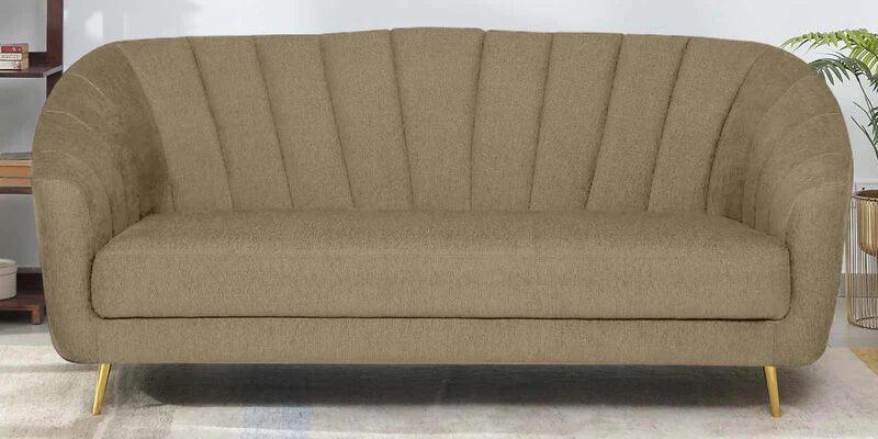 Velvet 3 Seater Sofa In Fossil Grey Colour - Ouch Cart 