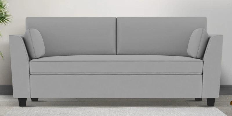 Velvet 3 Seater Sofa in Pubble Grey Colour with Storage - Ouch Cart 