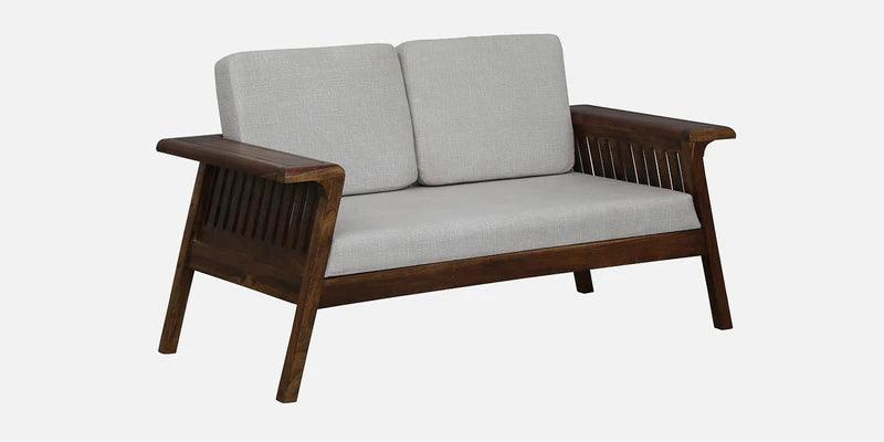 Sheesham Wood 2 Seater Sofa In Scratch Resistant Beige & Provincial Teak Finish - Ouch Cart 