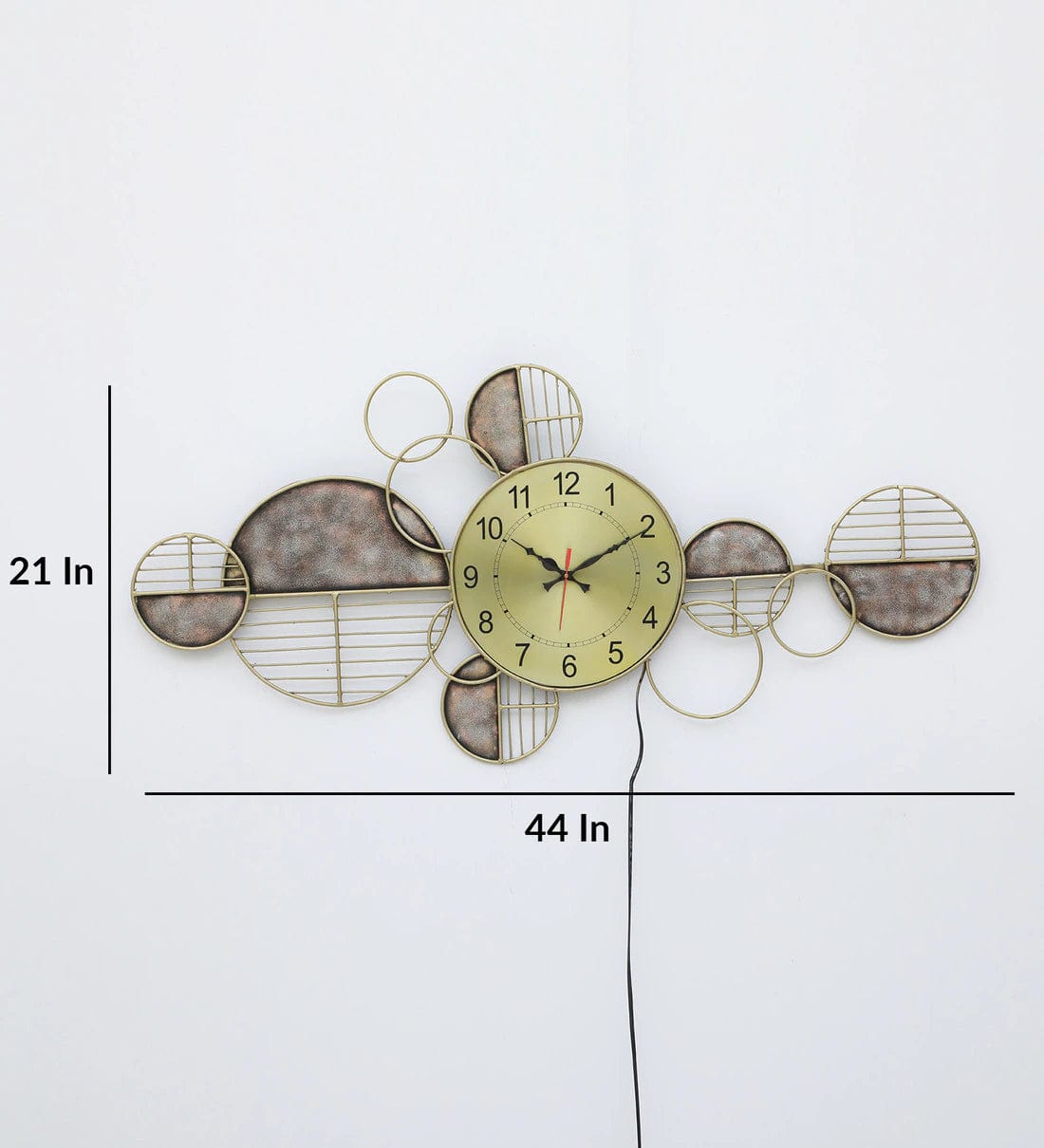 Handmade Gold Metal Wall Clock,