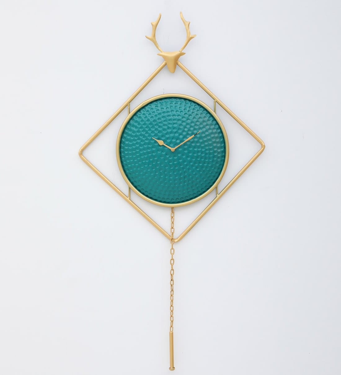 Handmade Gold Metal Wall Clock,