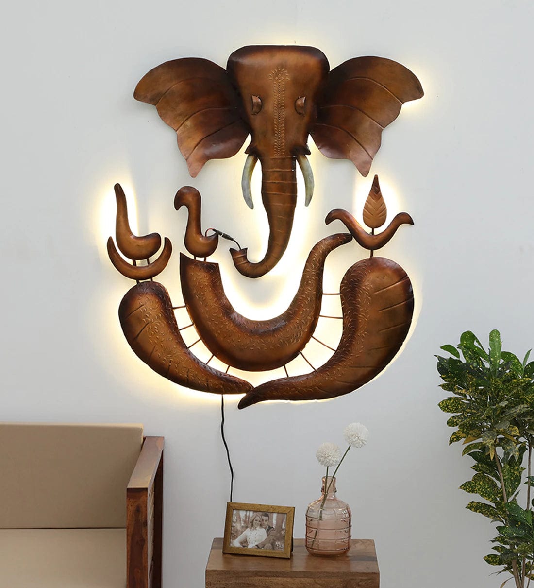 Handmade Gold Spiritual Metal Wall Art,