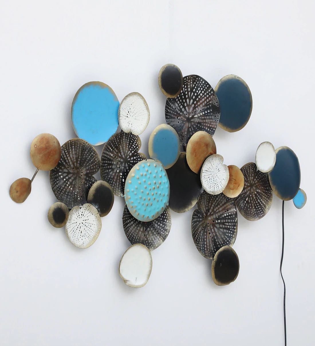 Handmade Multicolour Abstract Metal Wall Art,