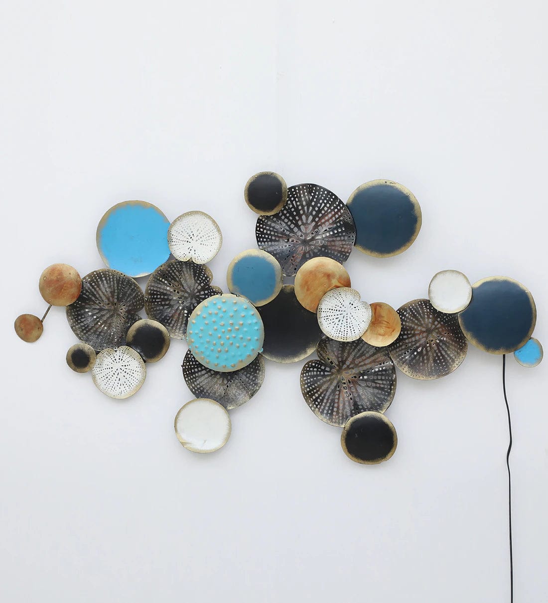 Handmade Multicolour Abstract Metal Wall Art,