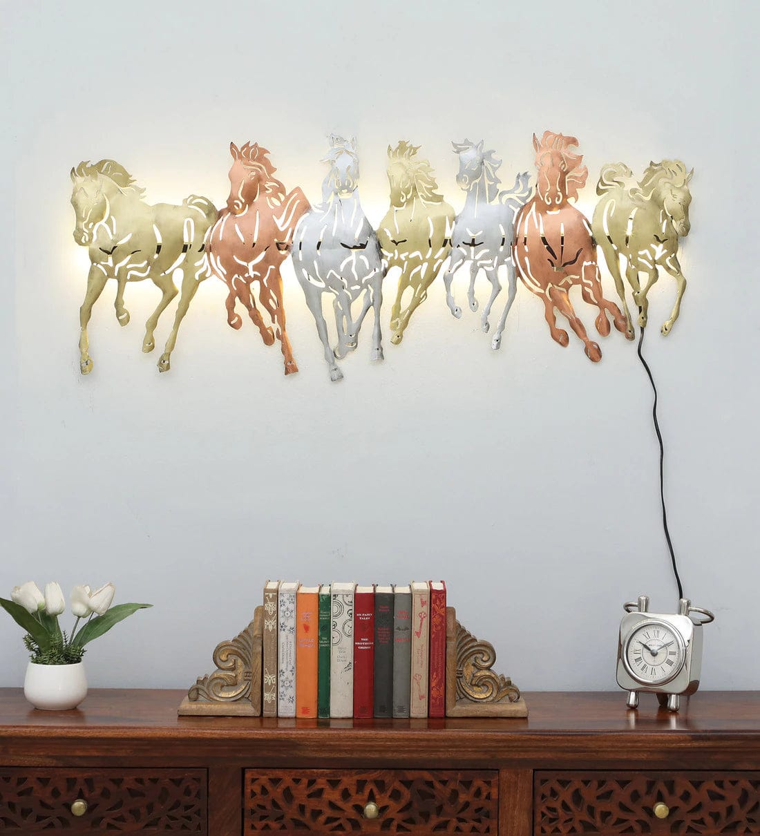 Handmade Multicolour Wildlife Metal Wall Art,