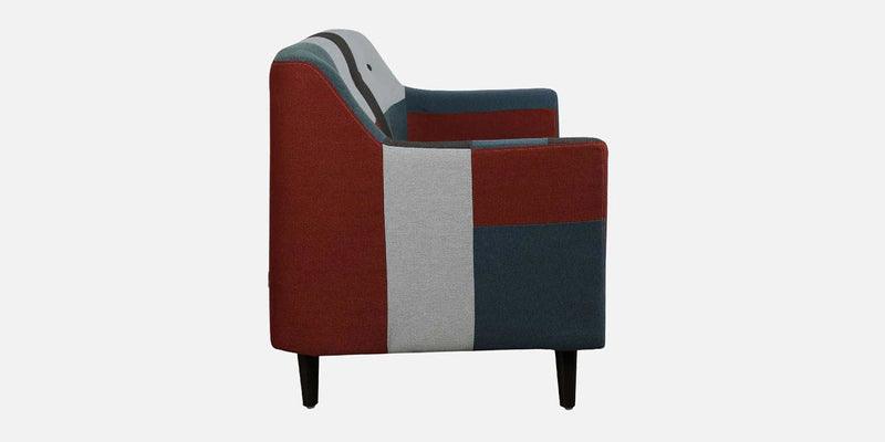 Fabric 3 Seater Sofa In Red Multicolour - Ouch Cart 