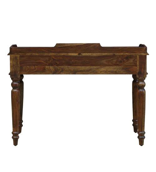 Lucia Evelyn Solid Wood Writing Table In Provincial Teak Finish