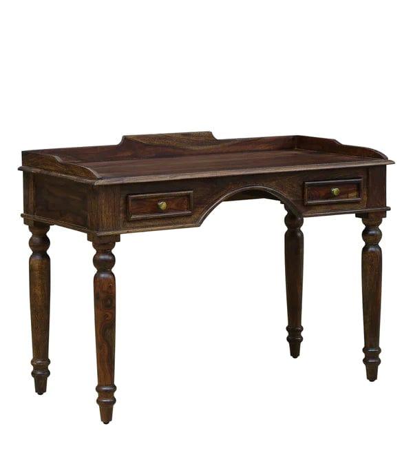 Norma Solid Wood Writing Table In Provincial Teak Finish - Ouch Cart 