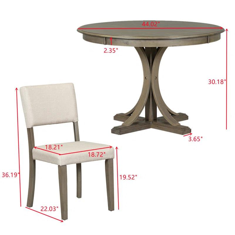 5 - Piece Pedestal Dining Set - Ouch Cart 