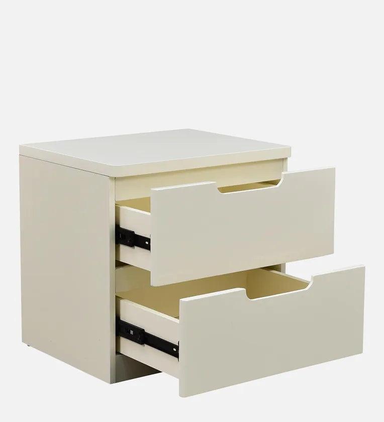 Bedside Table in White Colour - Ouch Cart 