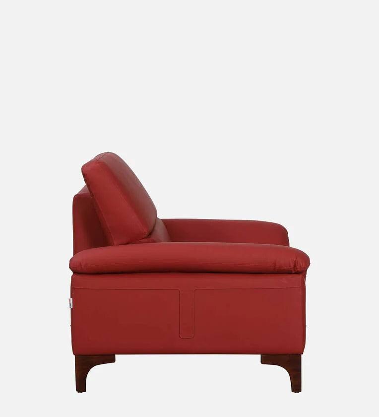 Leatherette 1 Seater Sofa In Cranberry Colour - Ouch Cart 