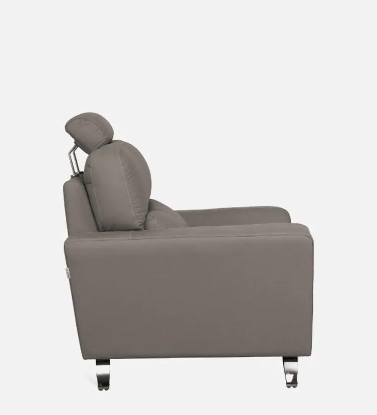 Sheesham Wood 1 Seater Sofa In Grey Colour - Ouch Cart 