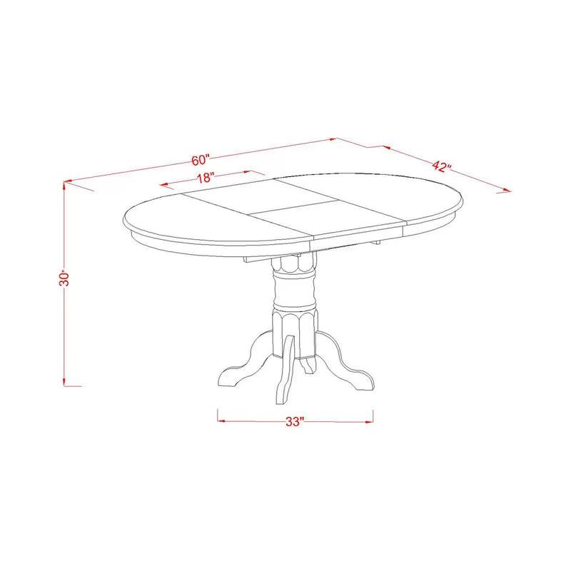 Extendable Solid Wood Pedestal Dining Set - Ouch Cart 