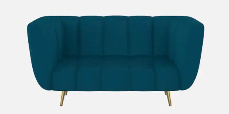 Fabric 2 Seater Sofa in Peacock Blue Colour - Ouch Cart 