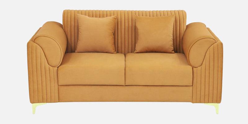 Fabric 2 Seater Sofa in Light Orange Colour - Ouch Cart 