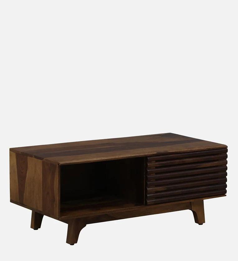 Sheesham Wood Coffee Table In Provincial Teak Finish - Ouch Cart 