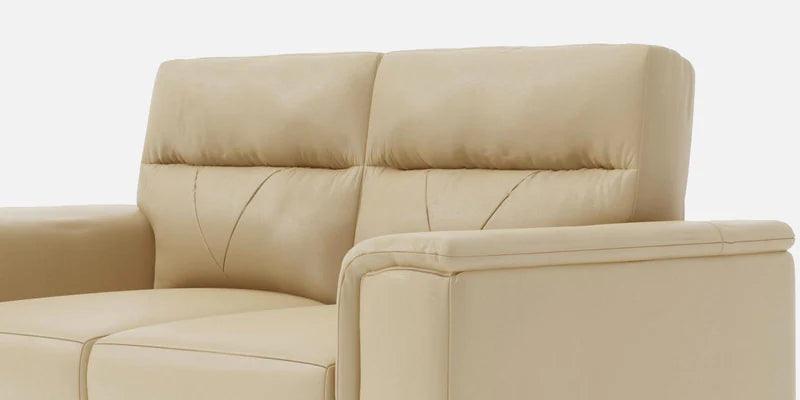 Leather 2 Seater Sofa in Beige Colour - Ouch Cart 