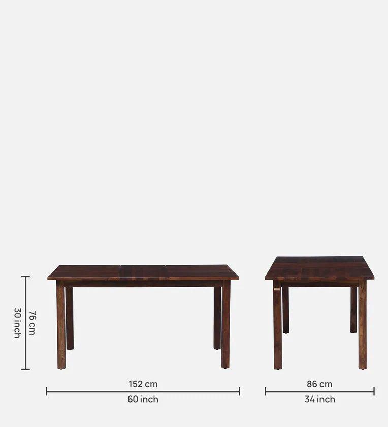 Sheesham Six Seater Dining Set in Provincial Teak Finish - Ouch Cart 