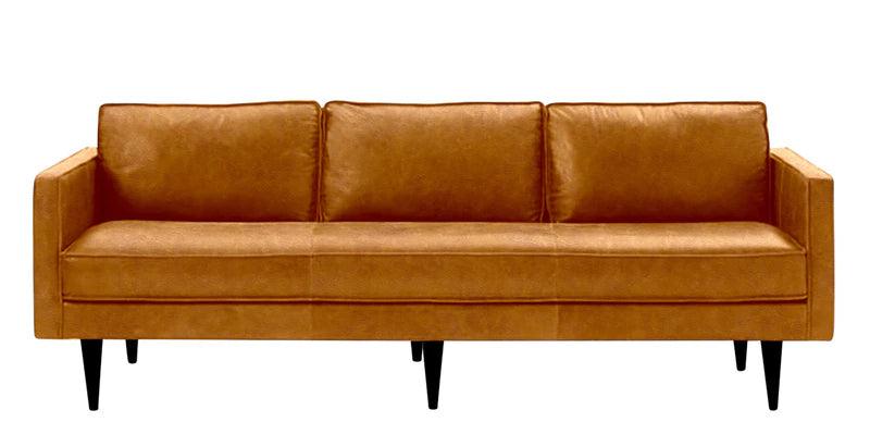 Leatherette 3 Seater Sofa in Lama Brown Colour - Ouch Cart 