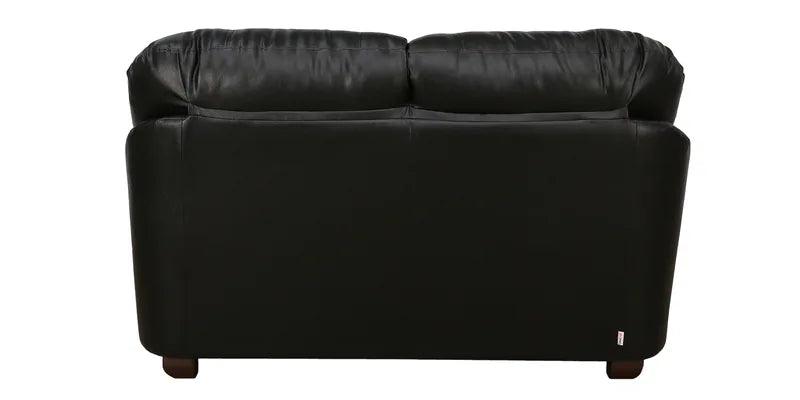 Leatherette 2 Seater Sofa In Black - Ouch Cart 