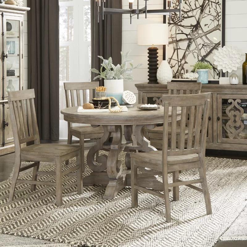 5 - Piece Pedestal Dining Set - Ouch Cart 