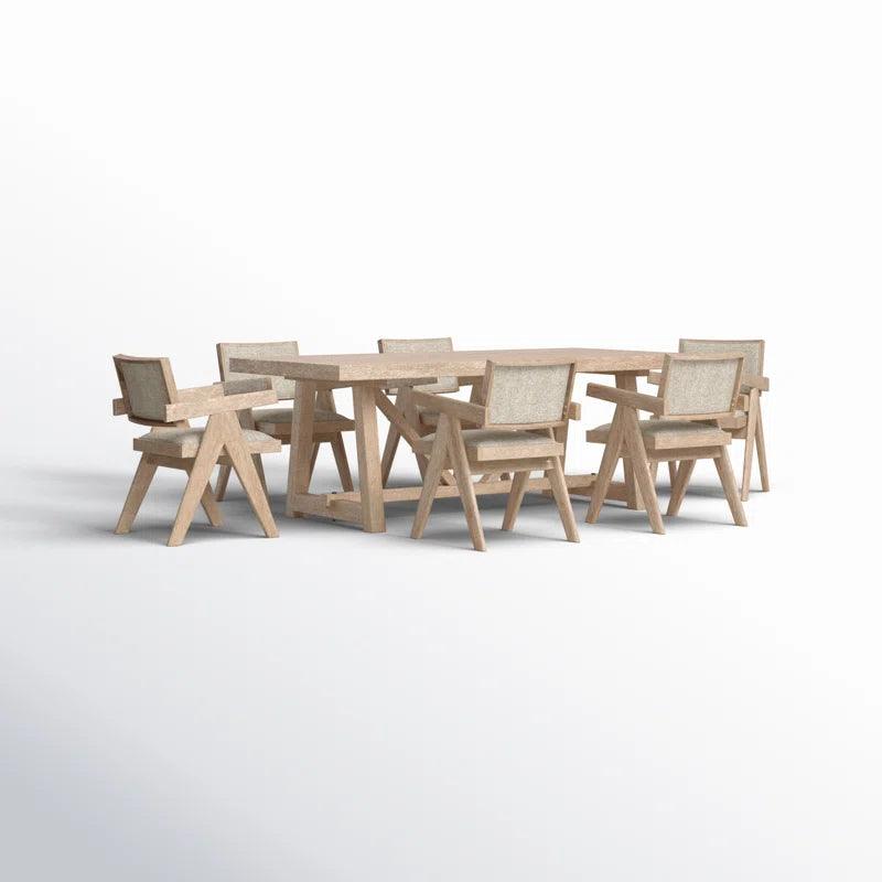 7 - Piece Pedestal Dining Set - Ouch Cart 