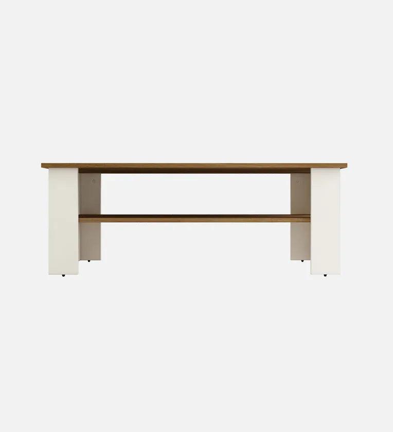 Coffee Table in Lyon Teak & White Finish - Ouch Cart 