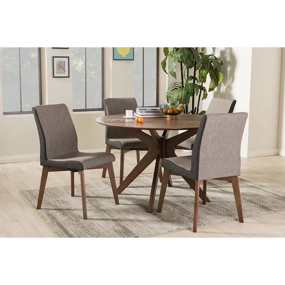 5 - Piece Solid Wood Pedestal Dining Set - Ouch Cart 