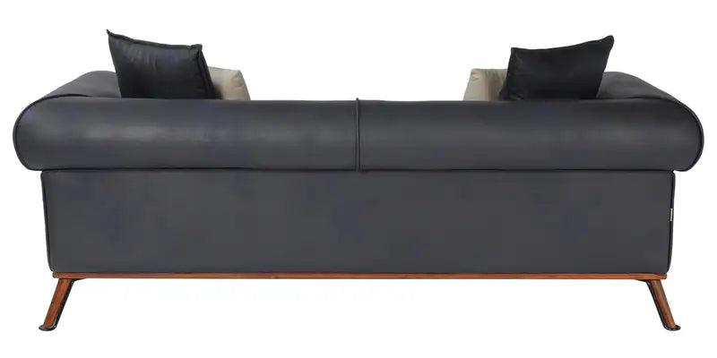 2 Seater Leather Sofa In Dark Blue Colour - Ouch Cart 