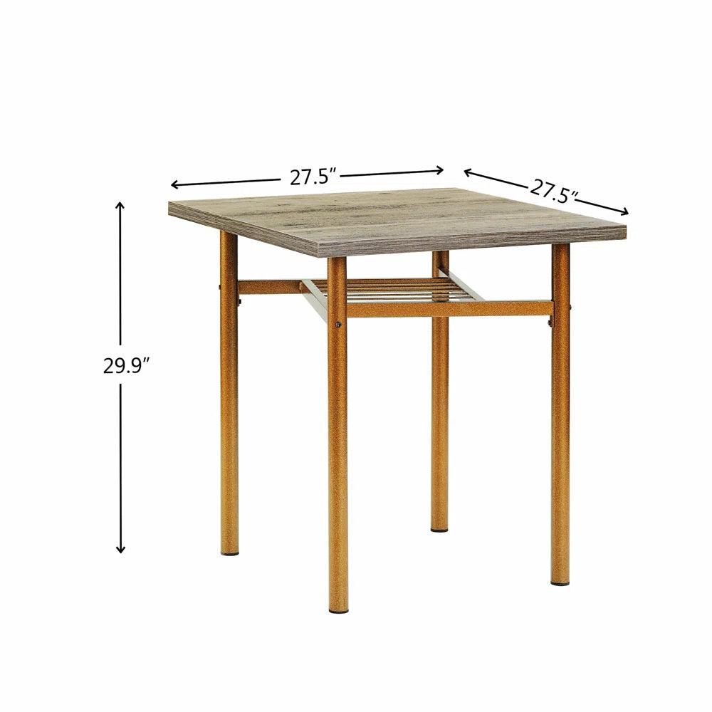 Dining Table with 4 Legs and 2 Metal Chair - Ouch Cart 