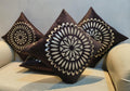 Floral Cushion Covers Set of 5, 16 x 16 Inch Velvet Square Covers for Sofa & Bedroom