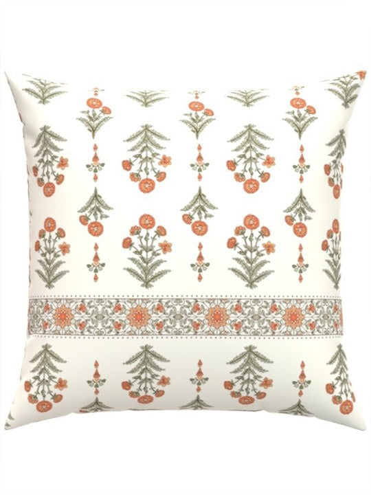 Mix & Match Cushion Cover Set of 5, 16 x 16 Inch, Cotton Blend, Botanical Print for Sofa & Living Room