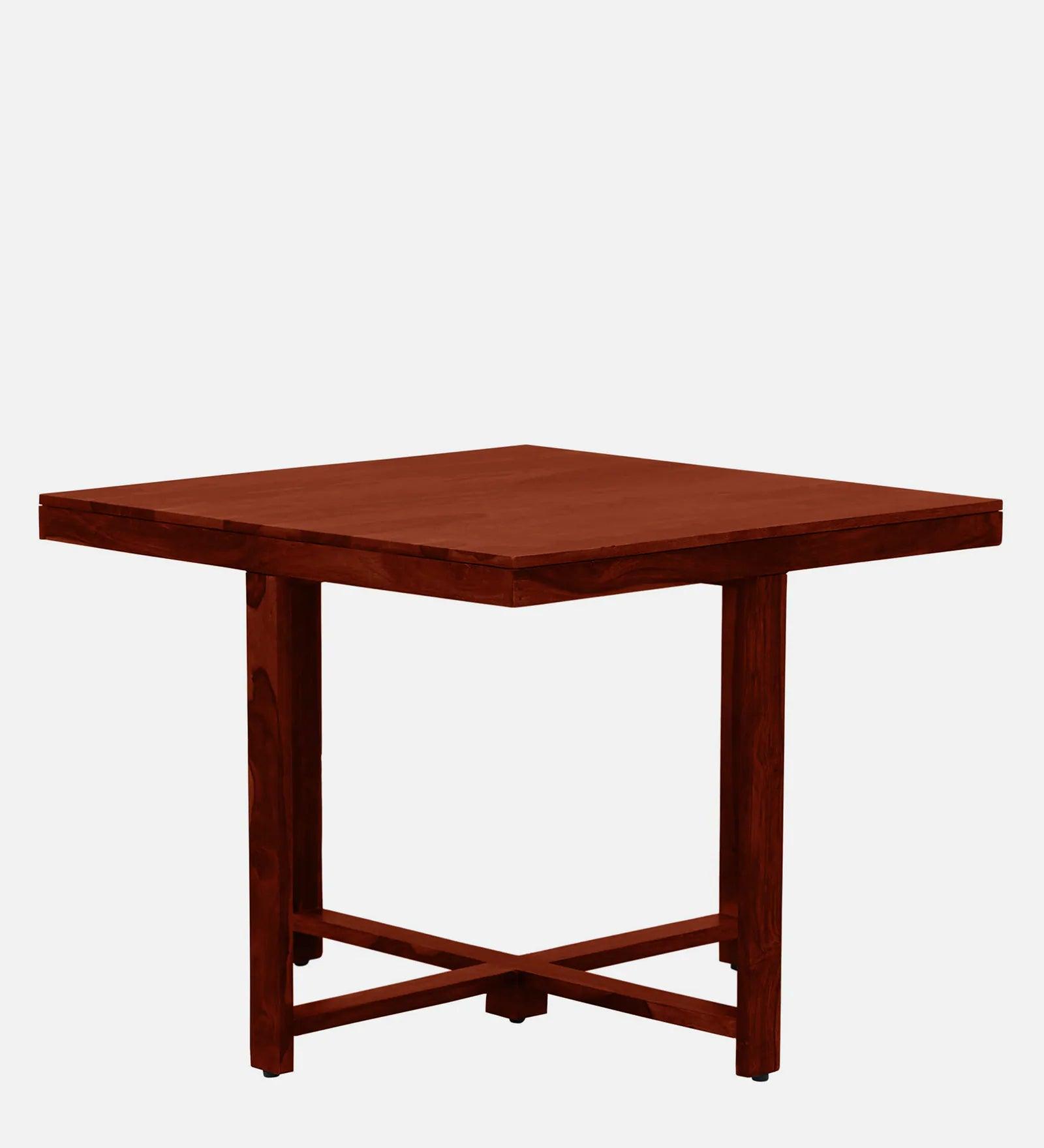 Sheesham Wood 4 Seater Dining Set In Scratch Resistant Honey Oak Finish - Ouch Cart 