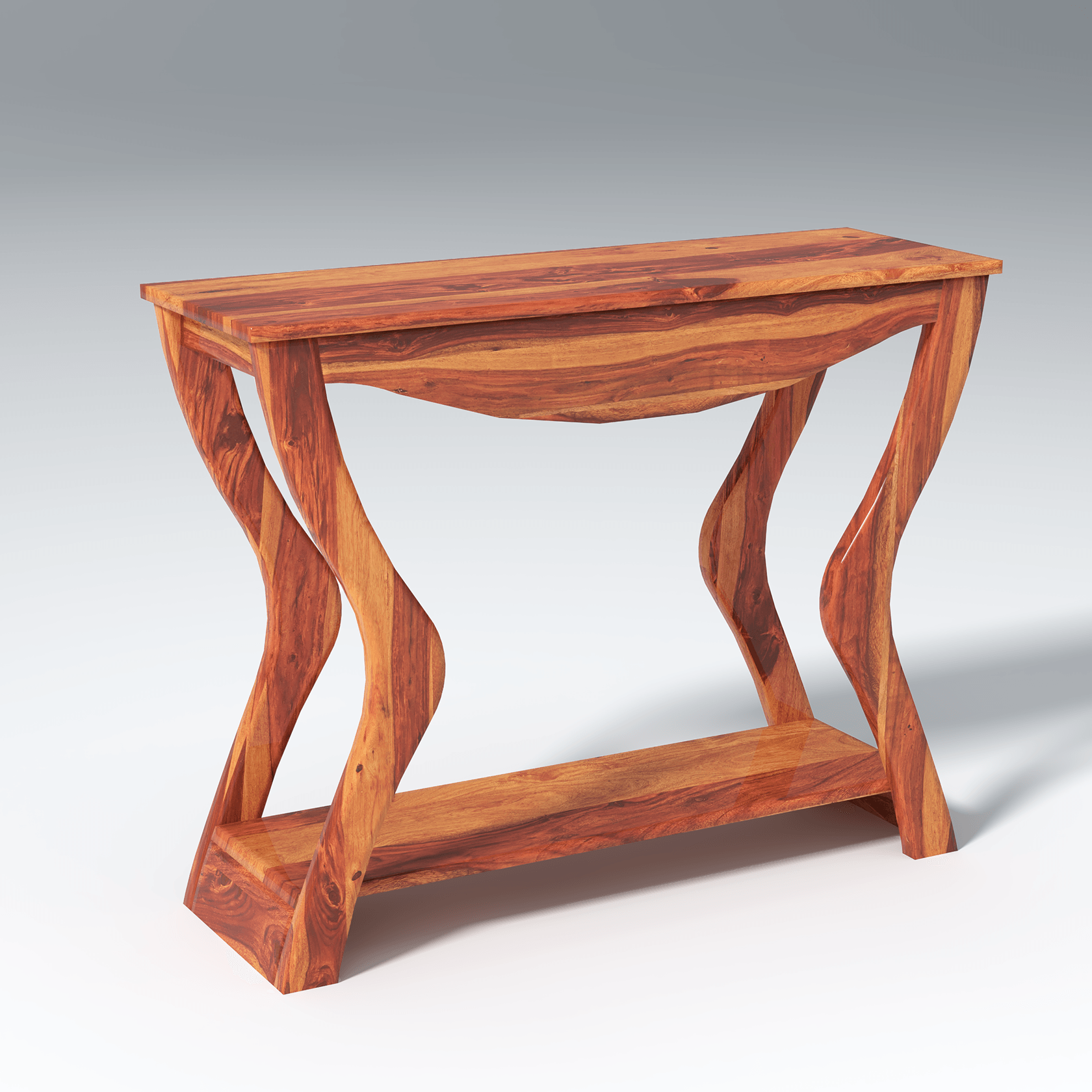 Dolce Sheesham Wood Console In Light Reddish Honey color - Ouch Cart 